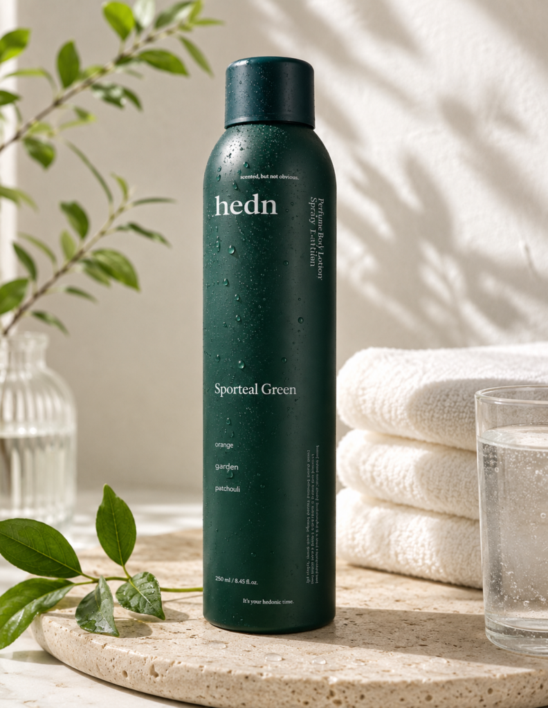 hedn 퍼퓸 스프레이 바디로션 스포럴 그린 250ml 분사형 바디케어 제품 이미지
