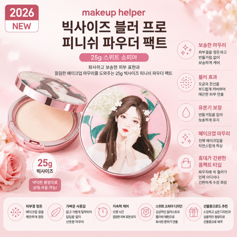 메이크업헬퍼 빅사이즈 블러 프로 피니쉬 파우더 팩트 25g 스위트 소피아