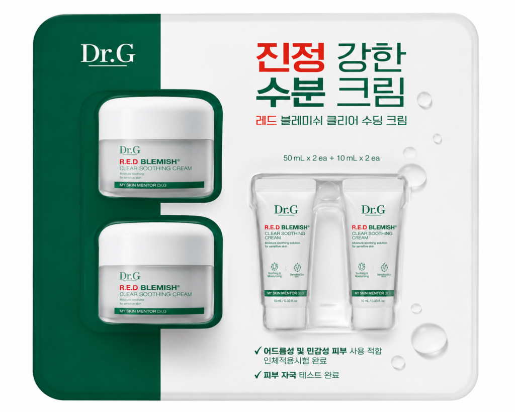 닥터지 레드 블레미쉬 클리어 수딩 크림 120ml 기획세트 민감 피부 진정 수분크림 제품 이미지