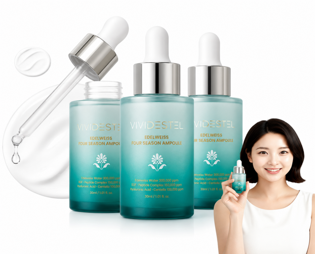 비비드에스텔 에델바이스 30% EGF 펩타이드 모공 탄력 수분 앰플 30ml 3개 제품 이미지
