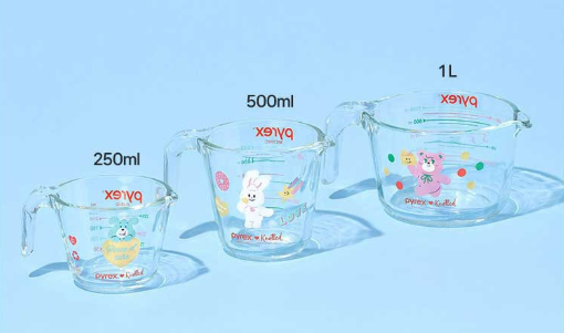 주방에서 매일 쓰기 좋은 파이렉스 유리 계량컵 3종 세트