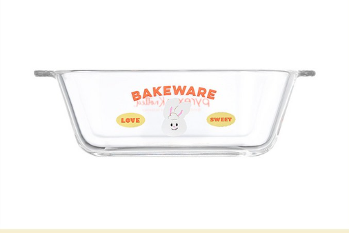 오븐요리부터 반찬보관까지 깔끔하게, 파이렉스 스누피 내열유리 직사각형 디쉬 580ml