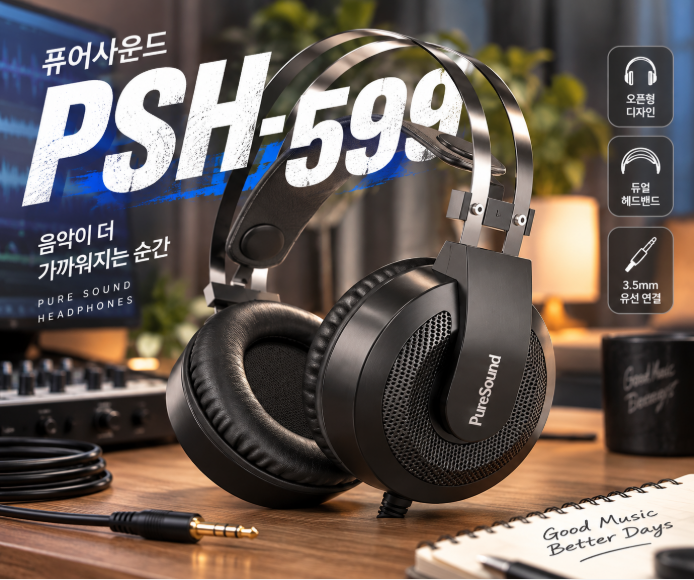 집중해서 듣기 좋은 오픈형 헤드폰, 선명한 사운드와 편안한 착용감