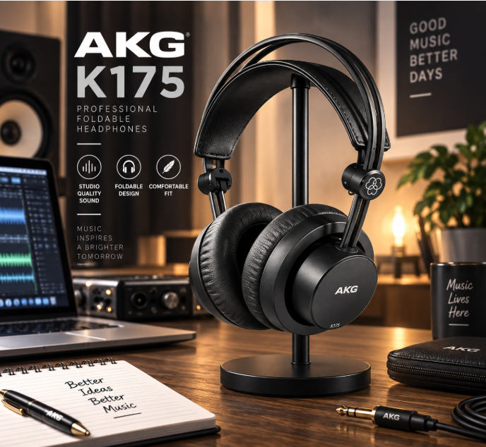 편안하게 오래 듣기 좋은 클래식 감성, AKG K175 프로페셔널 폴더블 헤드폰