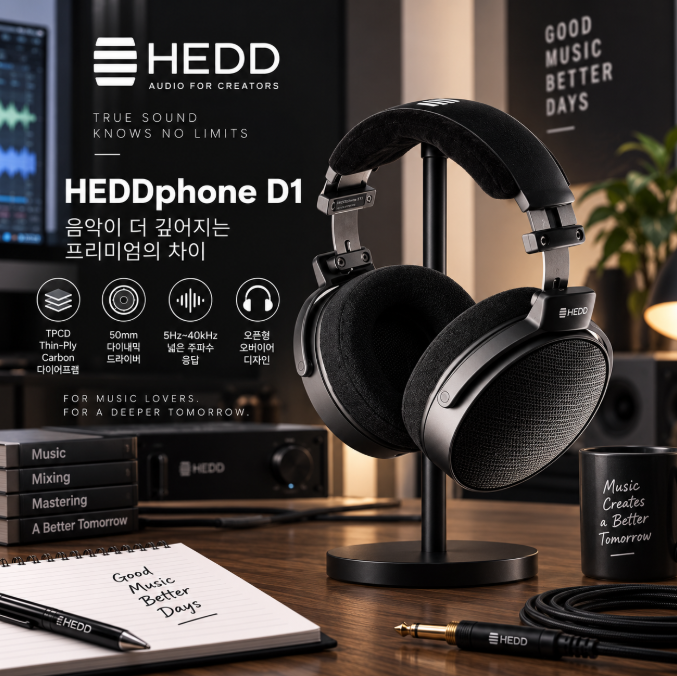 집에서 즐기는 하이엔드 사운드의 깊이, 기어라운지 HEDDphone D1 오픈형 헤드폰