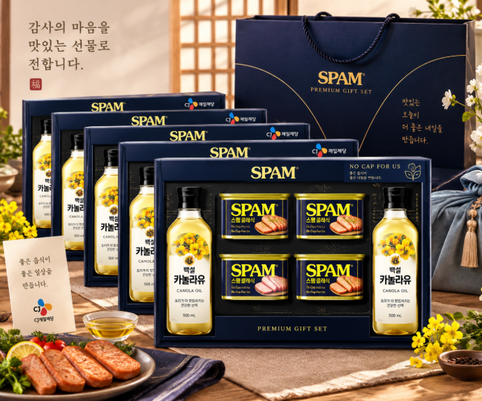 명절 선물·실속 구성·대량 준비까지 편한 CJ 스팸 복합 1호 선물세트 5세트