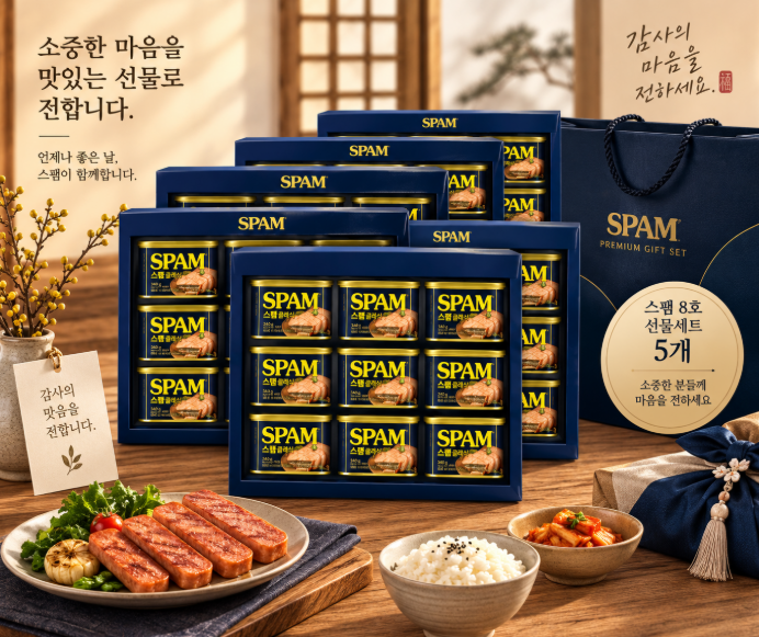 명절 선물·대량 준비·실속 구성까지 챙긴 스팸 8호 선물세트 5개