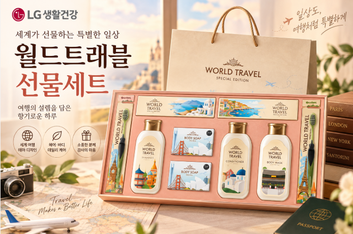 여행 감성에 실용성까지 담은 선물, LG생활건강 월드트래블 G호 선물세트