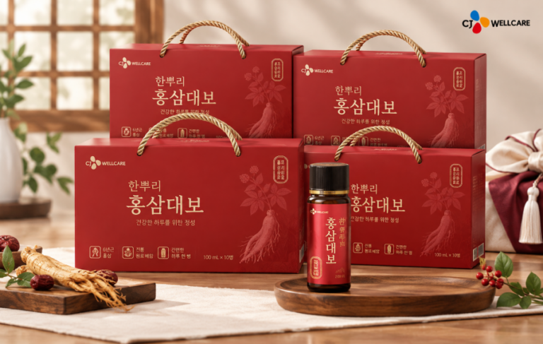 효도하는 추석 한가위 부모님 선물·간편 섭취·정성 가득 CJ웰케어 한뿌리 홍삼대보 100ml 40개