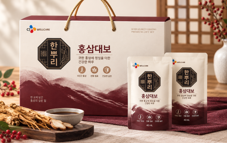 부모님 명절 선물·간편 섭취·정성 가득 CJ 한뿌리 홍삼대보 40ml 24개 제품 이미지