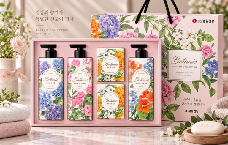 기분 좋은 향기·화사한 디자인·실속 명절 선물 LG생활건강 보타닉 퍼퓸컬렉션 멀티케어 선물세트