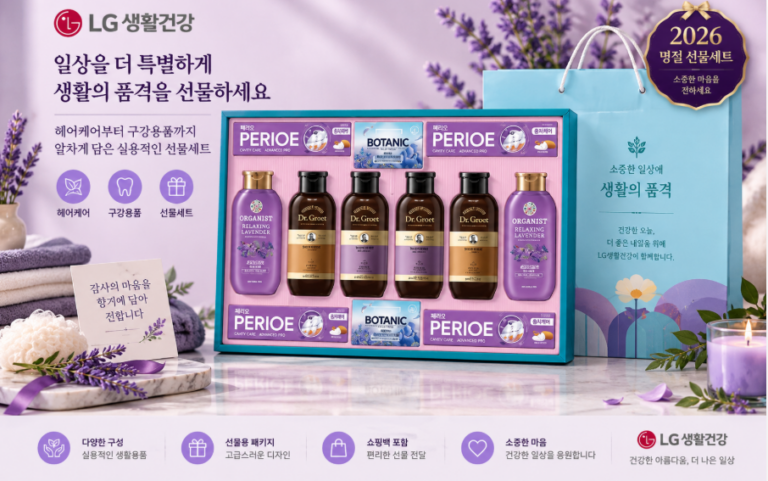 향기 케어·풍성한 구성·실용 센스있게 명절 선물 LG생활건강 생활의 품격 트리니티 S7호 + 쇼핑백