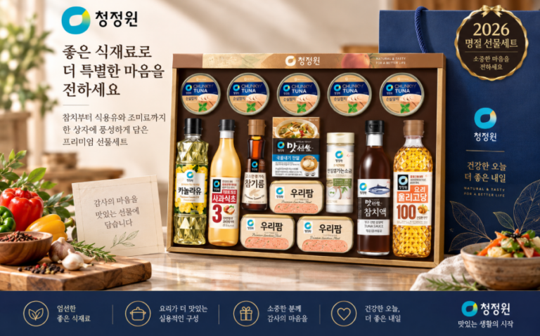 명절 선물·풍성한 구성·주방 실속템 청정원 프리미엄 선물세트 SW호 1세트