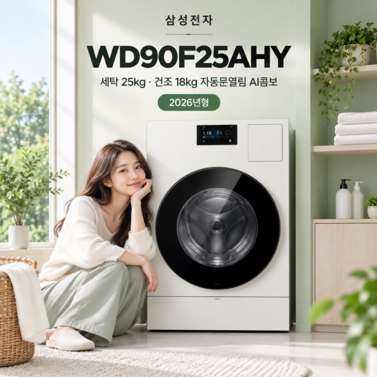 대용량 빨래·자동문열림 AI콤보 삼성 WD90F25AHY