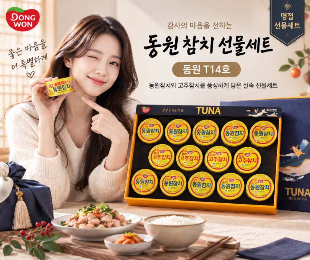 명절선물 실속구성 풍성한 참치세트 동원 T14호 제품 이미지