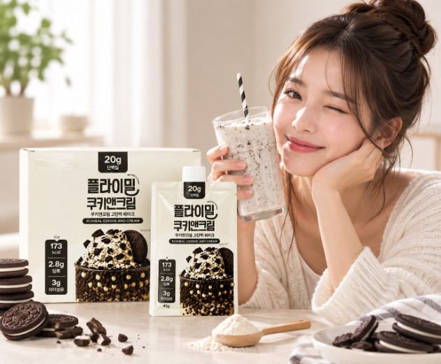 달콤한 한 끼 쿠키 풍미 단백질 플라이밀 쿠키앤크림 45g 7개