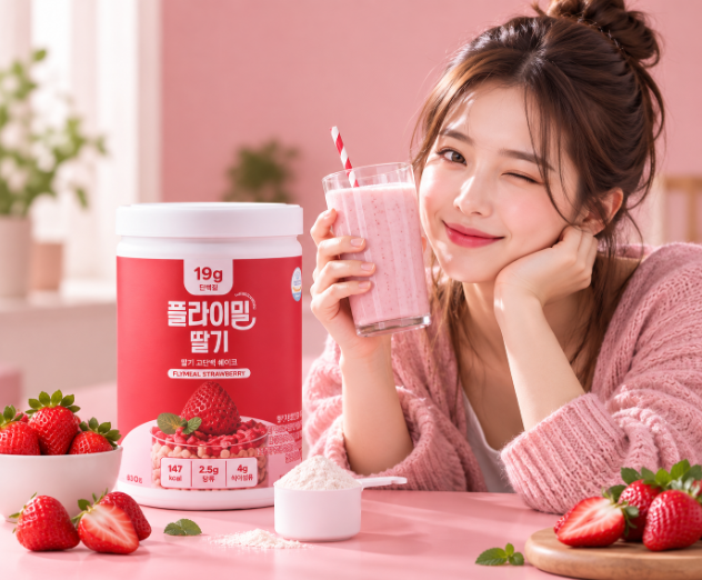 상큼한 딸기 든든한 단백질 플라이밀 딸기 630g
