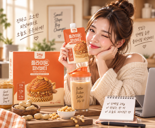 고소한 피넛버터 든든한 한 끼 플라이밀 피넛버터 45g 7개