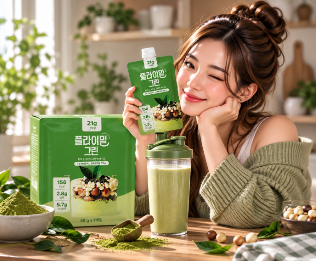 깔끔한 그린티 간편한 한 끼 플라이밀 그린 45g 7개