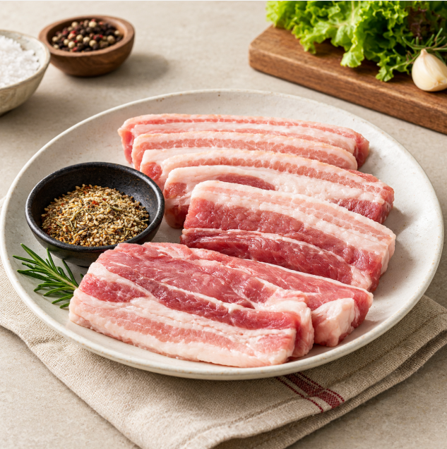 홈파티·고소한 한끼 설로인 피그로인 무항생제 삼겹살 400g