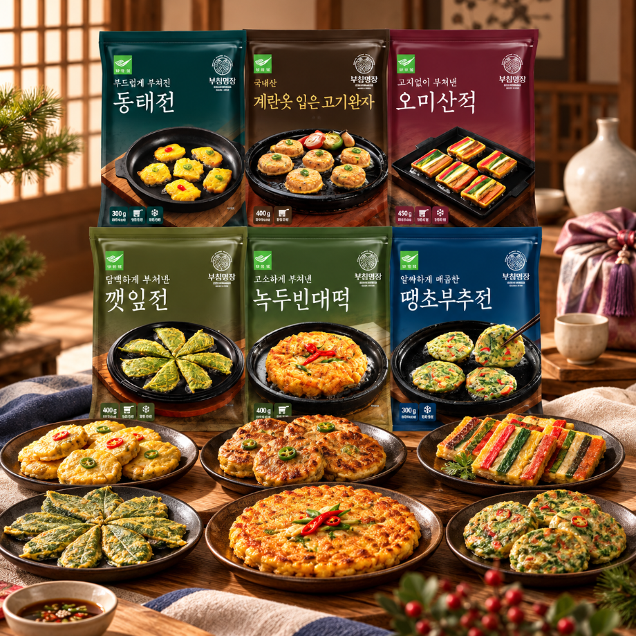 명절 상차림 간편준비 푸짐한 부침명장 6종 세트 제품 이미지