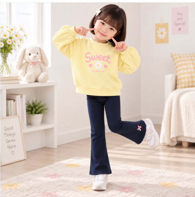 편안한핏·리본포인트·데일리코디 젤리스푼 여아 부츠컷 레깅스