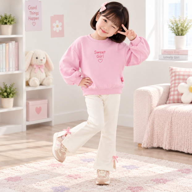 편안한핏·리본포인트·화사한코디 젤리스푼 여아 부츠컷 팬츠