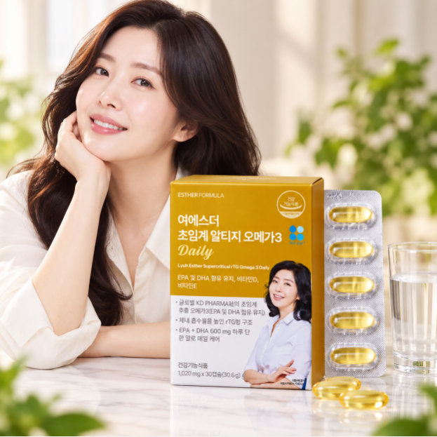 혈행건강·눈건강·하루한캡슐 여에스더 초임계 알티지 오메가3 Daily