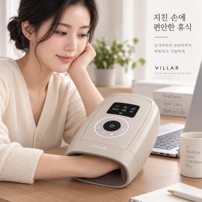 손 피로 온열 케어 손가락 안마기 빌라르 FR-H001