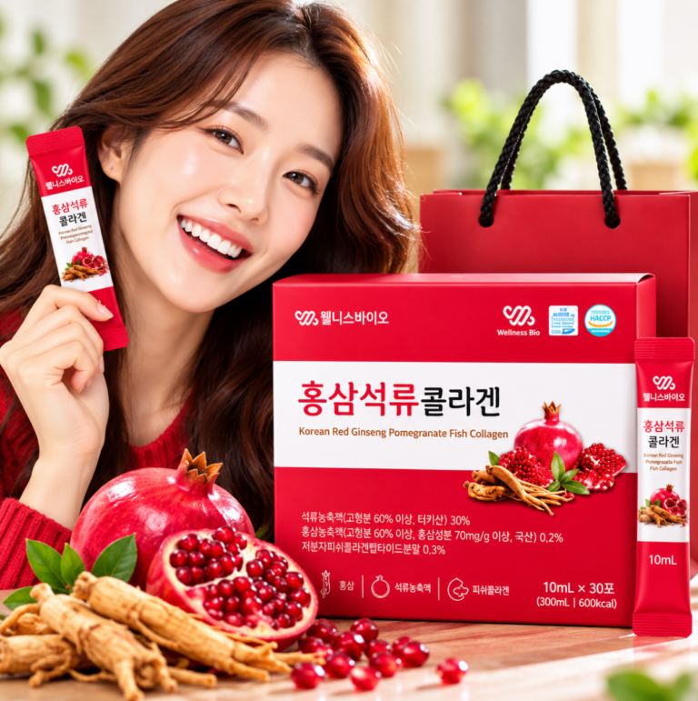 홍삼·석류·콜라겐 간편 한 포 웰니스바이오 홍삼석류콜라겐
