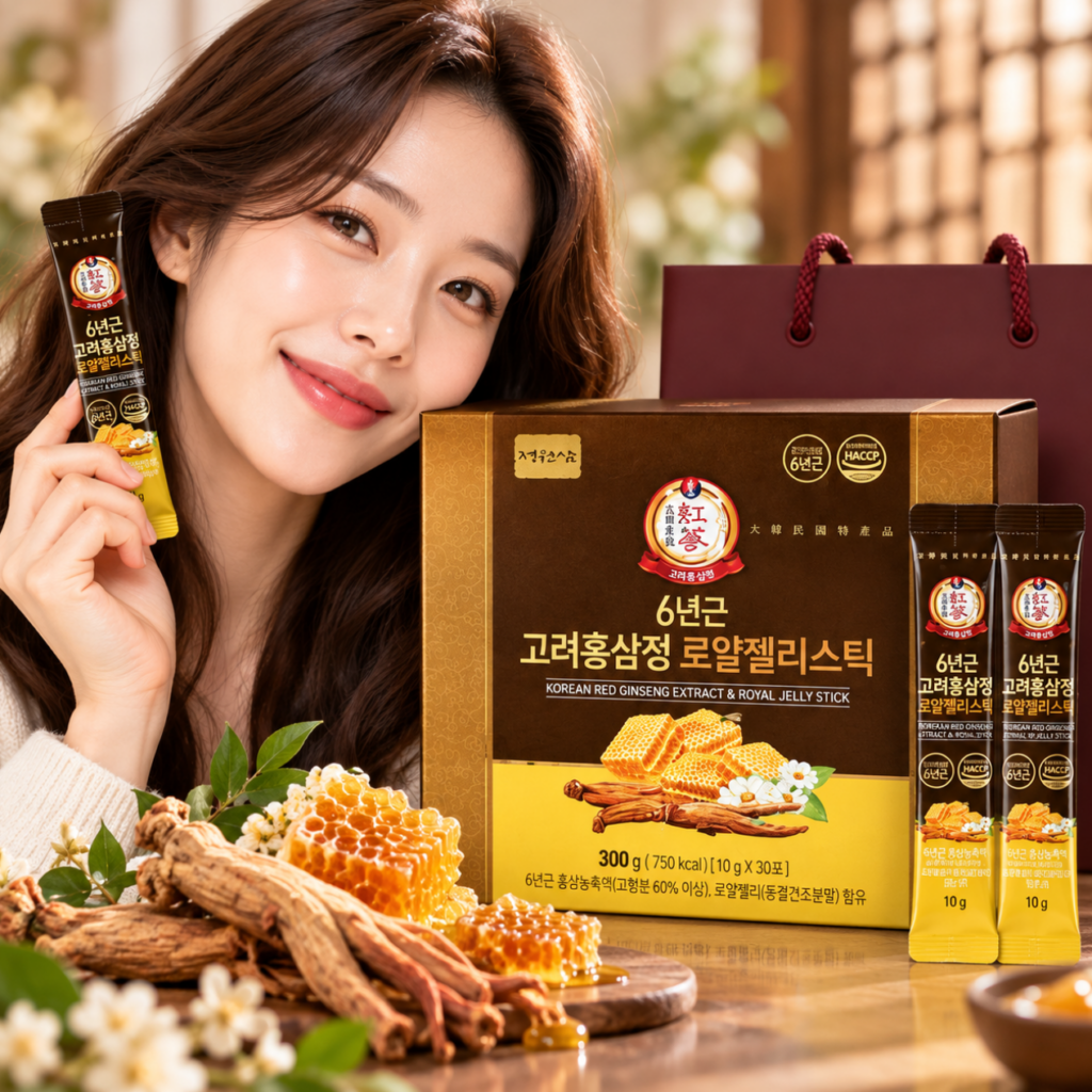 홍삼·로얄젤리 간편 스틱 정원삼 6년근 고려홍삼정 로얄젤리스틱 제품 이미지