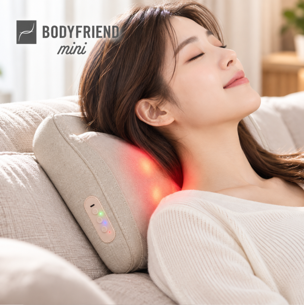 목어깨 온열 마사지로 편안한 휴식 바디프랜드 미니 마사지 쿠션 제품 이미지