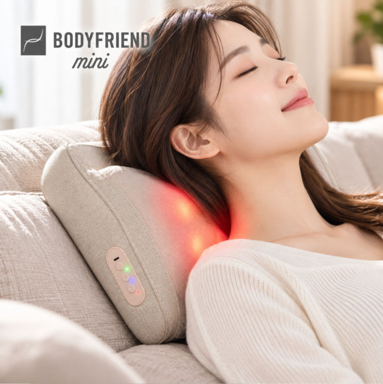 목어깨 온열 마사지로 편안한 휴식 바디프랜드 미니 마사지 쿠션