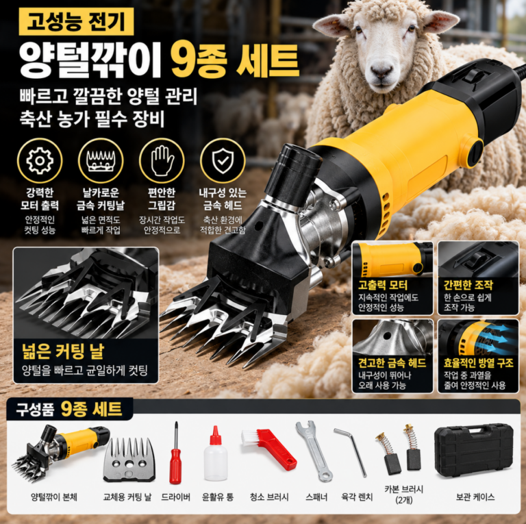 고성능 양털 이발기 양모 전기 클리퍼 털 깎는 기계 9개