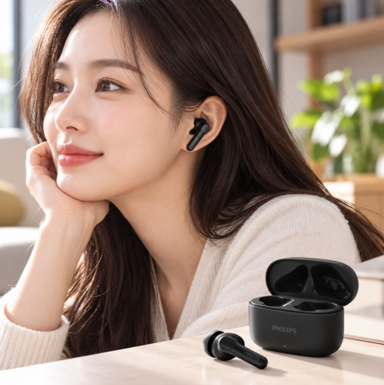 필립스 커널형 무선 블루투스 이어폰 TAT1109 블랙