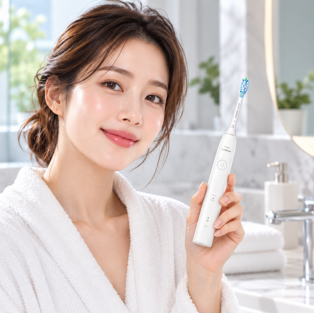 필립스 음파진동 전동칫솔 올 뉴 소닉케어 화이트닝 5500 화이트 제품 이미지