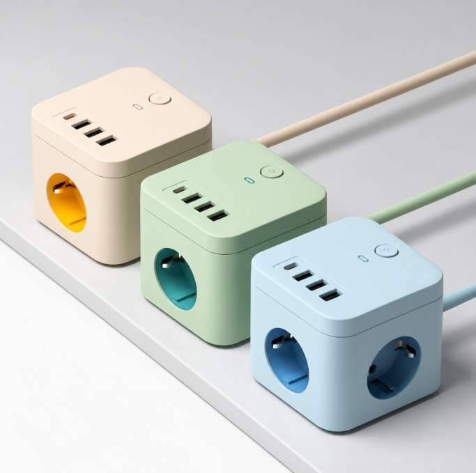 오아 큐브 멀티탭 PD35 대용량 4000W 콘센트 USB C타입 고용량 멀티 3구 어댑터