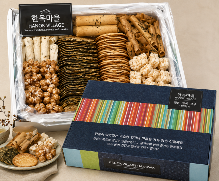 한옥마을한과 명절선물세트 알뜰한과 전병 전통과자 대용량 1.2kg