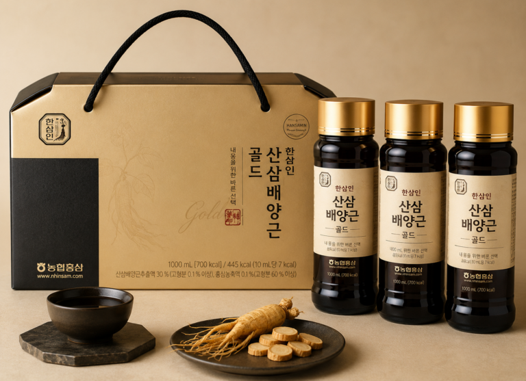 한삼인 산삼배양근 골드 1L 건강음료 명절 선물세트