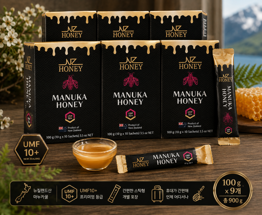 아임힐링 엔젯허니 마누카 꿀스틱 UMF10+ 뉴질랜드 천연꿀 100g 9개 명절 선물세트 제품 이미지