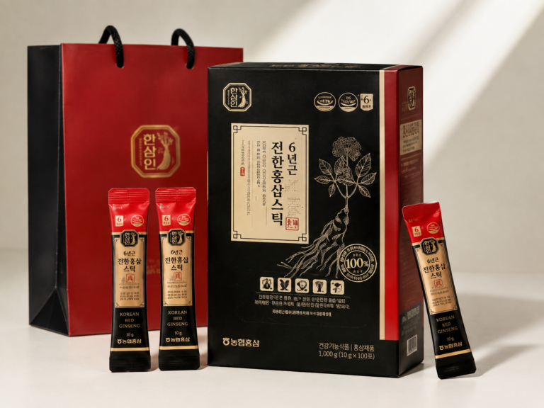 [추석 명절] 한삼인 6년근 진한홍삼스틱 + 쇼핑백 1kg 1개 홍삼 선물세트