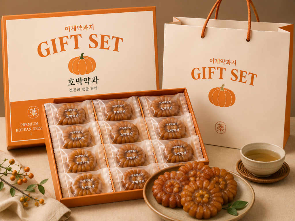 이게약과지 호박약과 선물세트 400g 한과 답례품 명절 추석 선물세트 제품 이미지