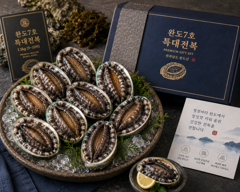 완도7호 특대전복 1.5kg 9~10미 전복 추석 명절 선물세트