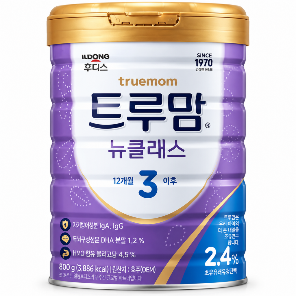 돌 지난 우리 아이 성장기 영양을 꼼꼼하게 챙기는 트루맘 뉴클래스 분유 3단계 800g 제품 이미지