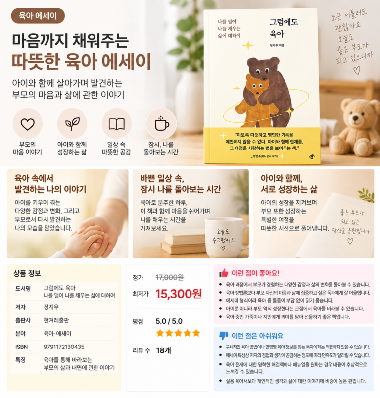 마음까지 채워주는 따뜻한 육아 에세이, 그래도 육아! 나를 덜어 나를 채우는 삶에 대하여