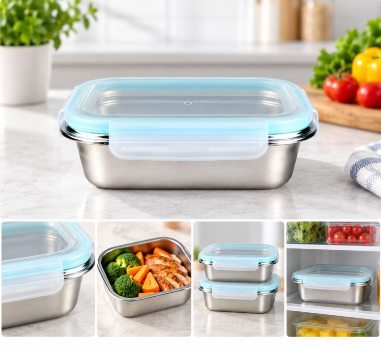 냉장고 반찬 정리 깔끔하게, 파이렉스 스테인리스 밀폐용기 650ml 주방템
