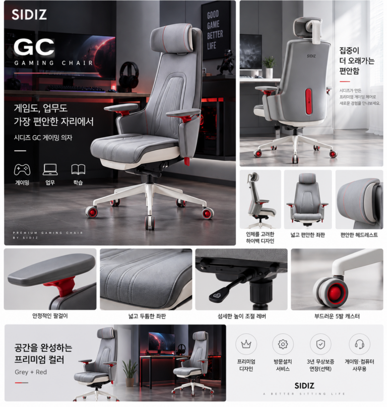 게임 업무 제대로 하이엔드, 시디즈 GC 프리미엄 게이밍 의자 추천