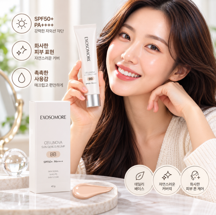 (CJ온스타일 연속완판 행진중) 엑소머 셀리노바 스킨시그널 플럼BB SPF50+ 40g 재생 비비 크림