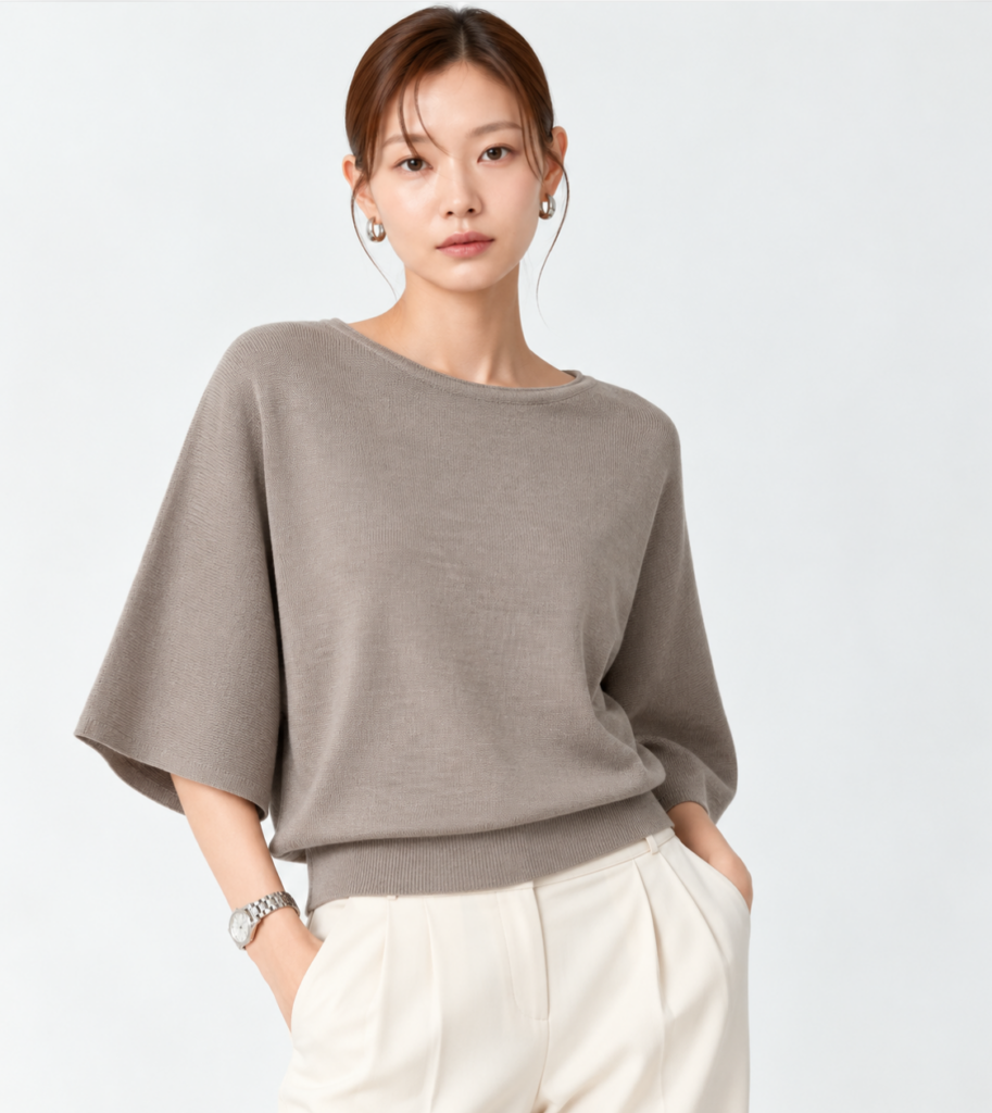 예시카 파인 메리노울 블랜드 돌먼 니트 YI8KP983 제품 이미지