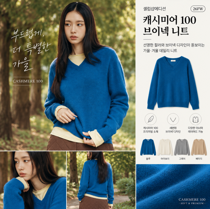 셀렙샵에디션 26FW 캐시미어 100 브이넥 니트